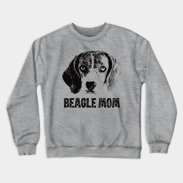 Beagle Mom - Beagle Dog Mom Crewneck Sweatshirt by DoggyStyles